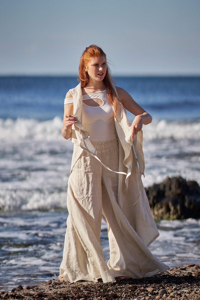 Asymmetric Linen Set - Visibleart