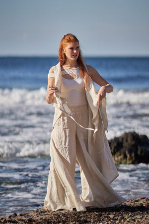 Asymmetric Linen Set - Visibleart