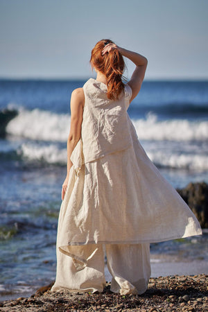 Asymmetric Linen Set - Visibleart