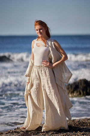 Asymmetric Linen Set - Visibleart